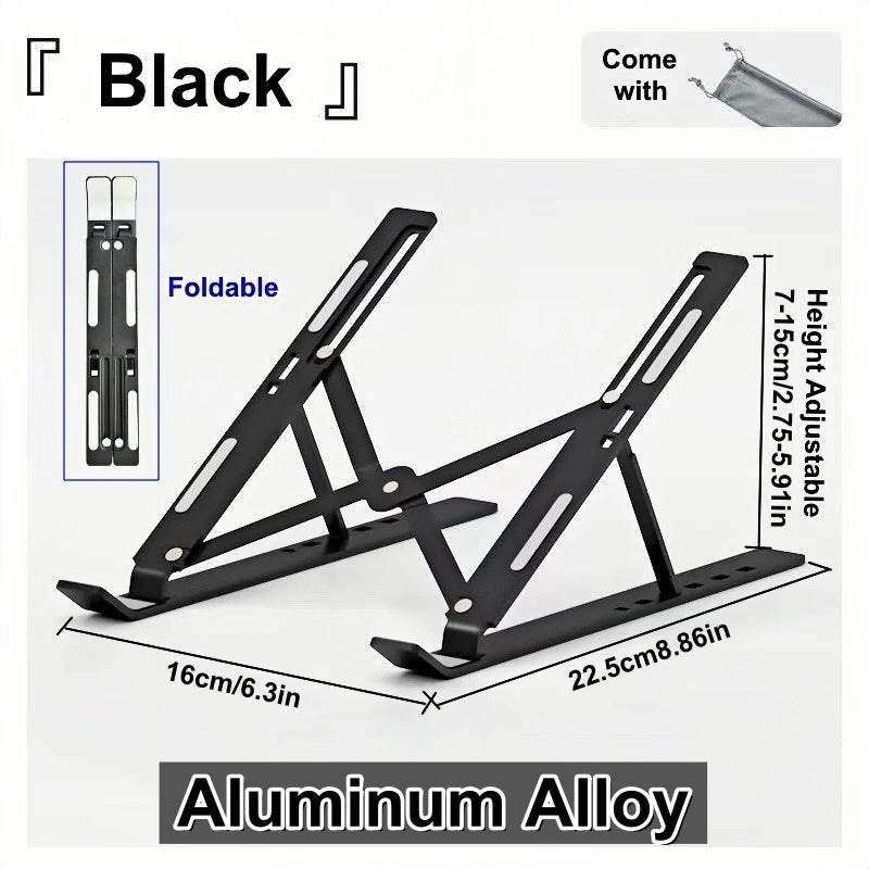 7 Levels Adjustable Laptop Stand Foldable Portable Notebook Bracket Support Base ABS Holder for Macbook Lenovo Laptop Air Pro