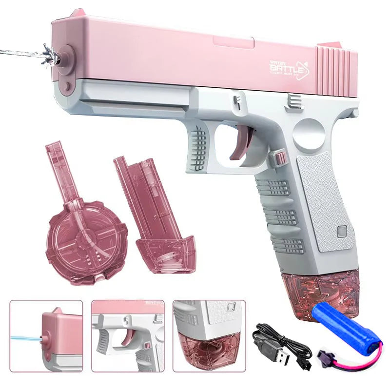 Electric Water Gun Toy Portable Automatic Electric Burst Water Gun Kids Outdoor Water Toys
