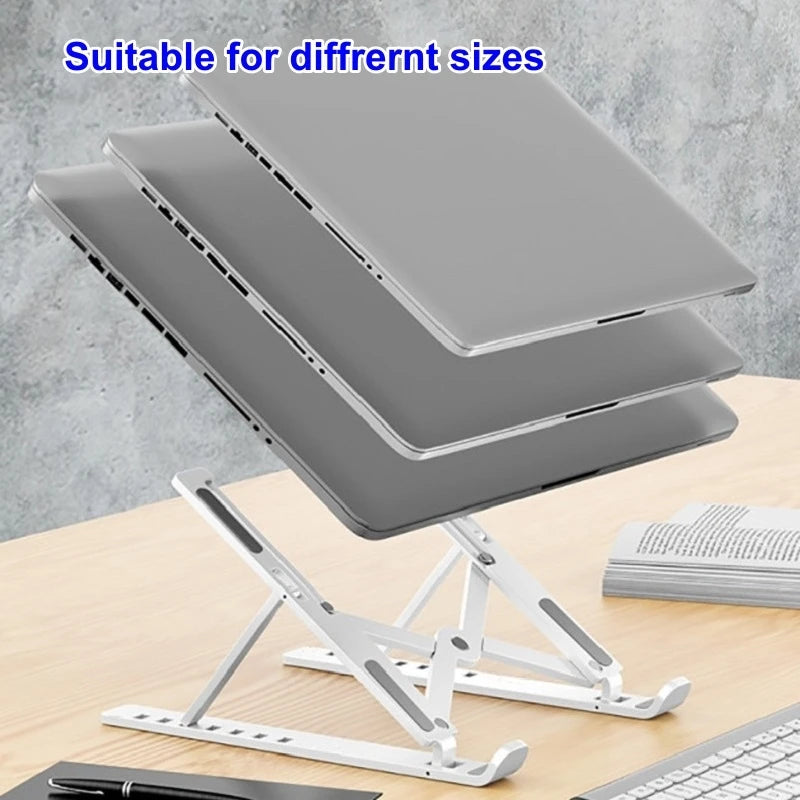 7 Levels Adjustable Laptop Stand Foldable Portable Notebook Bracket Support Base ABS Holder for Macbook Lenovo Laptop Air Pro