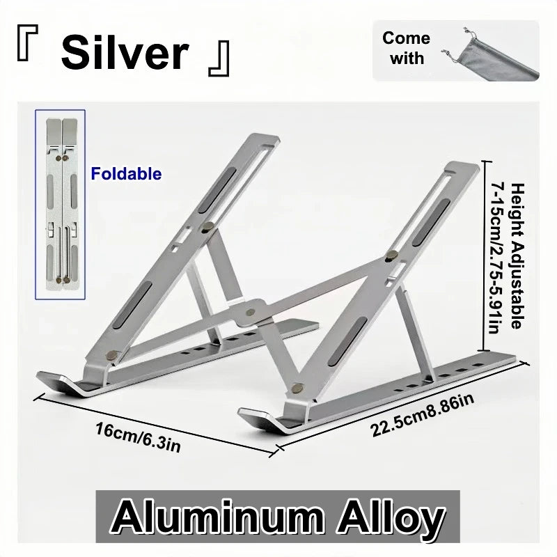 7 Levels Adjustable Laptop Stand Foldable Portable Notebook Bracket Support Base ABS Holder for Macbook Lenovo Laptop Air Pro