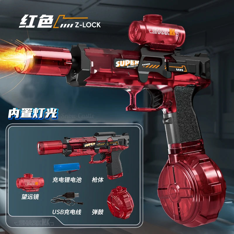 Electric Water Gun Toy Portable Automatic Electric Burst Water Gun Kids Outdoor Water Toys