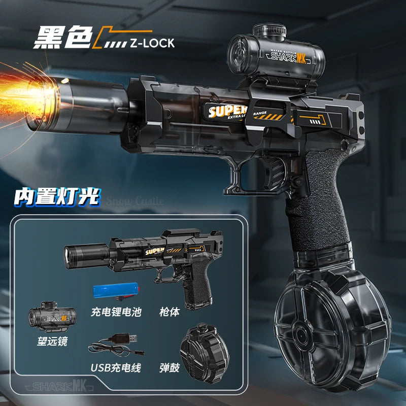 Electric Water Gun Toy Portable Automatic Electric Burst Water Gun Kids Outdoor Water Toys