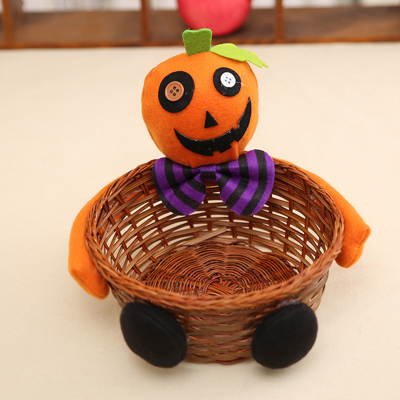 Woven Halloween Candy Cookie Basket