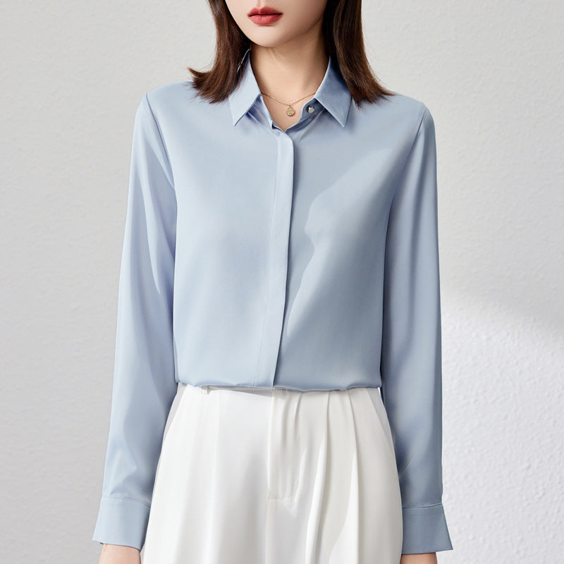 Graceful Satin  Shirt For Women