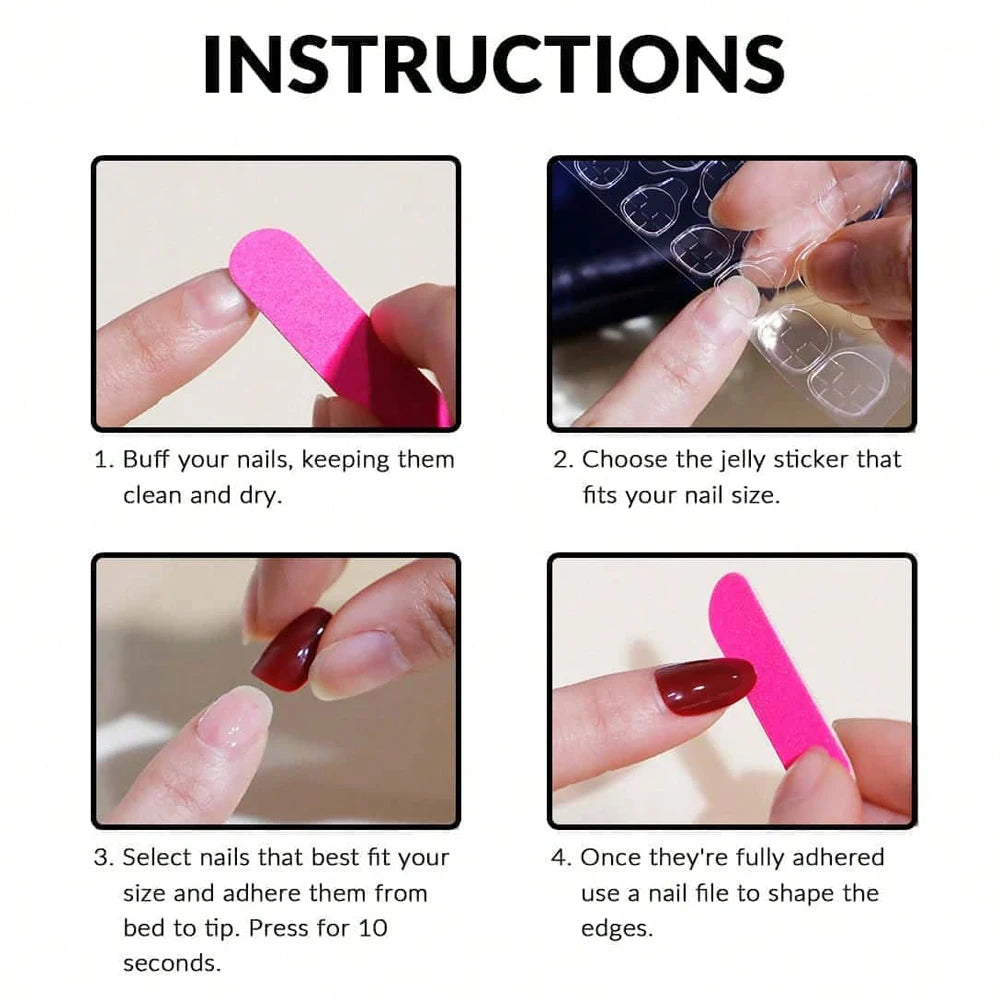ARTAUG 24PCS Medium Press On Nails Stiletto Pink Bowknot Fingertip French Trim Cute Fake Nails Powder Full Cover Fake Nail Set