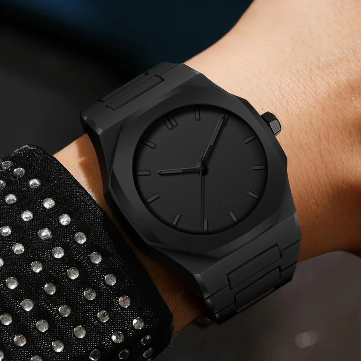 VA VA VOOM Brand Men Creative Watch Fashion Silicone Black Business Style Arabic Digital Creative Military Quartz Sports Watches