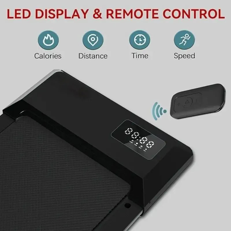 300 Ibs Weight Capacity 2.5 HP 2 in 1 Portable Treadmill for Home-Remote Control,LED Display,Walking Pad for Fitness Enthusiasts