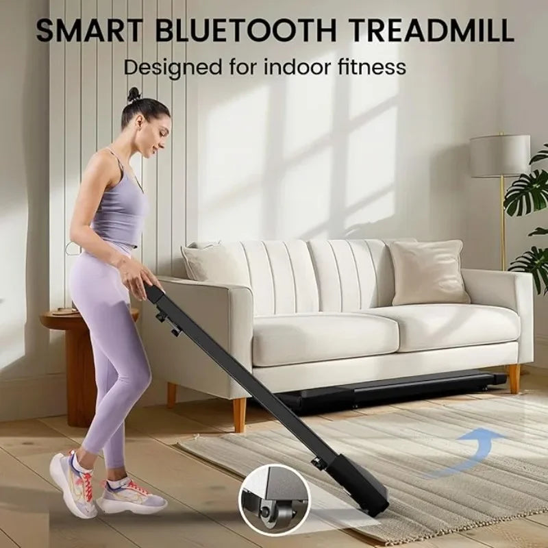 300 Ibs Weight Capacity 2.5 HP 2 in 1 Portable Treadmill for Home-Remote Control,LED Display,Walking Pad for Fitness Enthusiasts